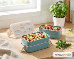 Lunch Box "Fely" Titiz — Boîte à déjeuner 2 étages 900 ml avec couverts | Kelicap.com – Image 2