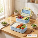 Lunch Box Inox "Enjoy Your Day" — 2 étages hermétiques + couvercle transparent | Kelicap.com – Image 2