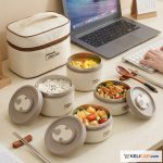 Lot de 4 Boîtes Lunch Box Isothermes avec Sac — Repas Chauds 5-6h | Kelicap.com – Image 2