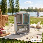Lunch Box Bento Inox "Home" — 3 compartiments colorés avec cuillère | Kelicap.com – Image 4