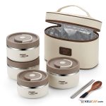 Lot de 4 Boîtes Lunch Box Isothermes avec Sac — Repas Chauds 5-6h | Kelicap.com