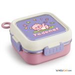 Lunch Box Ourson "Tedene!"— 3 compartiments en acier inoxydable | Kelicap.com