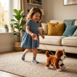 Chien Peluche Interactif avec Laisse Cœur — Un vrai petit compagnon | Kelicap.com – Image 2