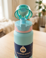 Gourde Isotherme Xuanrunda 316- Turquoise — Garde chaud & froid des heures | Kelicap.com – Image 2