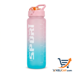 Gourde Sport Givrée 1L Rose-Turquoise — Suivez votre hydratation | Kelicap.com
