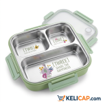 Lunch Box Inox 304 — Bento 3 compartiments étanche | Kelicap.com