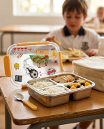Lunch Box Kids Inox 3 Compartiments — Repas chaud et bien séparé | Kelicap.com – Image 3