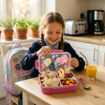 Lunch Box Sirène Happy Fun — Bento inox rose 3 cases | Kelicap.com – Image 2