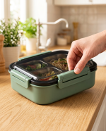 Lunch Box TINGLI SUS 304 — Bento inox 3 cases, 4 clips | Kelicap.com – Image 2