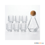 Service Carafe & Verres Hexagonaux — 7 Pièces | Kelicap.com
