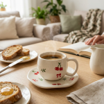 Tasse Café Cerises & Rubans — Charme rétro | Kelicap.com – Image 2