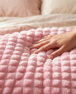 Couverture Caress Comfort Gaufrée — Rose | Kelicap.com – Image 3